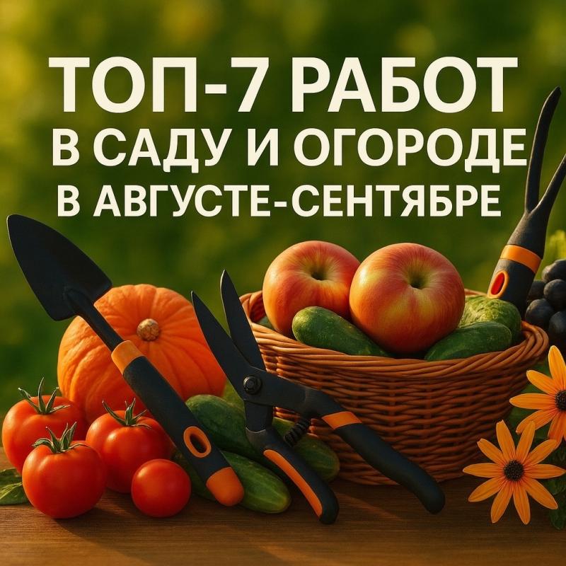 Топ-7 работ в саду и огороде в августе-сентябре