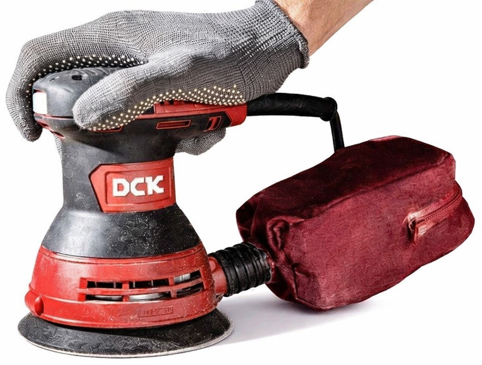 random-orbital-sander-dck-ksa125-backing-pad-installed