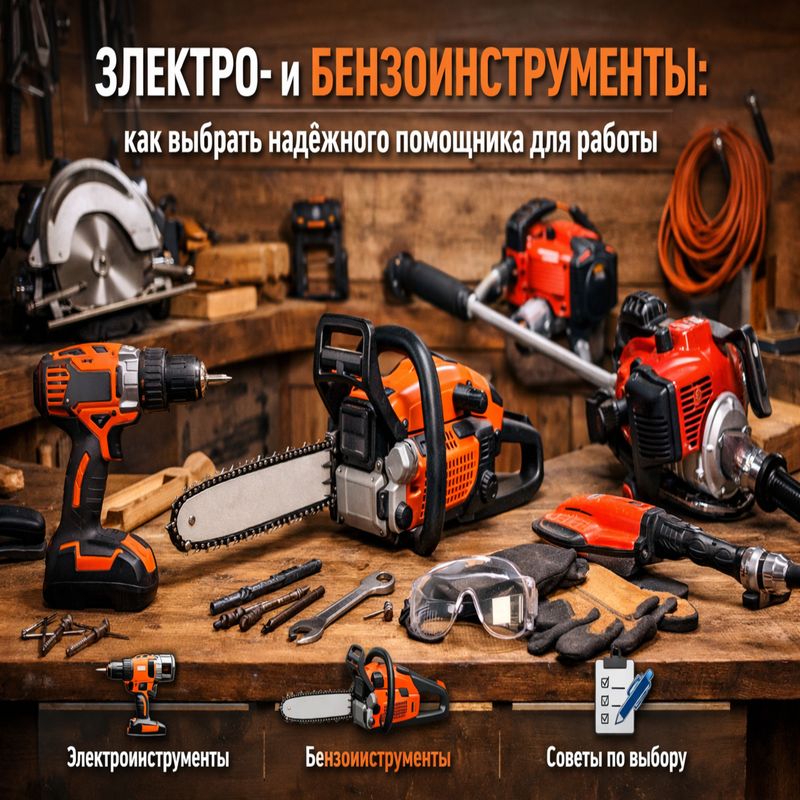 Электро- и бензоинструменты: как выбрать надежного помощника для работы