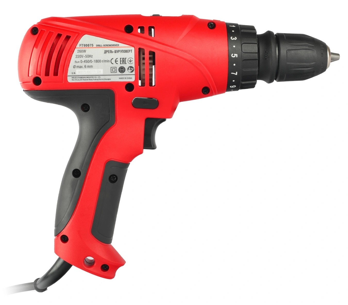 corded-drill-screwdriver-felisatti-ft90075-260w-10mm-side
