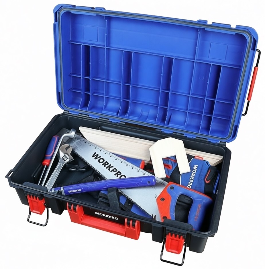 plastic-stackable-tool-box-workpro-wp283030-open-with-tools