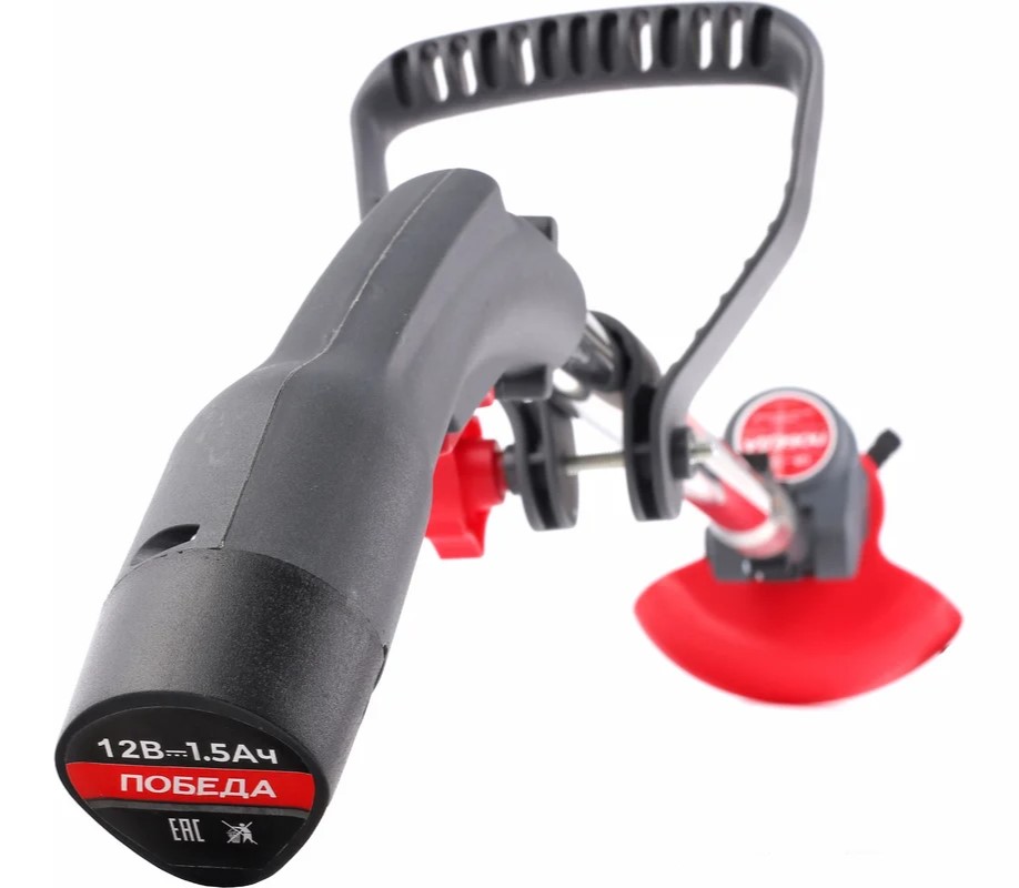 akkumulyatornyj-trimmer-pobeda-ta-120-12v-140mm-akb-1-5ach-250205120-akkumulyator-i-zaryadnoe-ustrojstvo