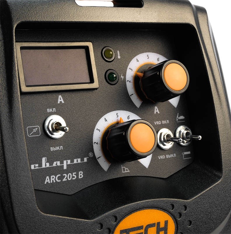 welding-inverter-svarog-tech-arc-205-b-z203-control-panel-close-up