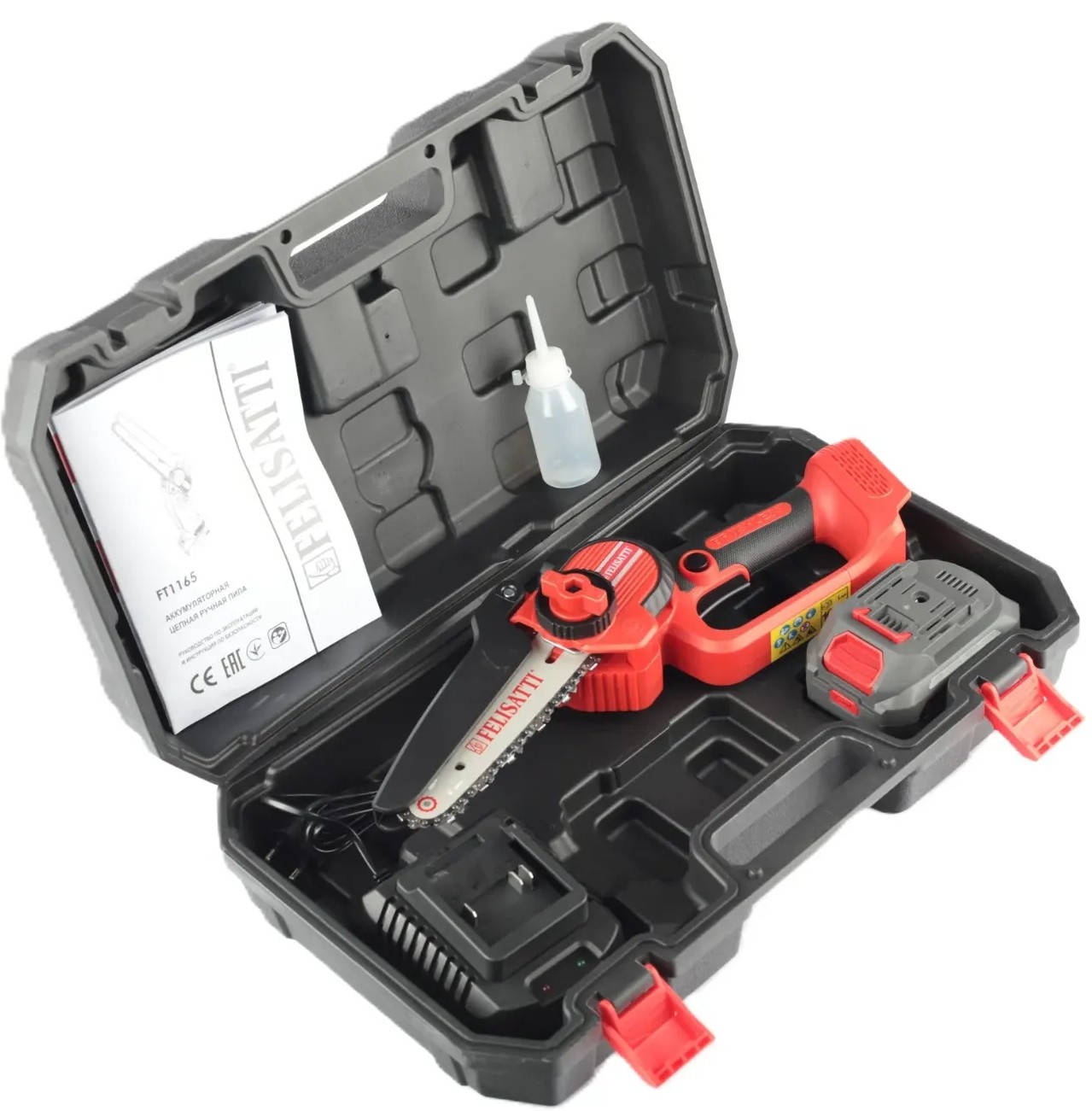 cordless-chain-saw-felisatti-ft1165-kit-case-open