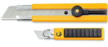 Нож OLFA с выдвижным лезвием с резин.наклад. 25мм