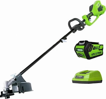 Аккумуляторный триммер бесщёточный GREENWORKS GD40BC (1 АКБ 4Ач + З/У)