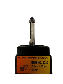 Фреза кромочная прямая d8x20мм Z2 хв.8мм (1020) Globus