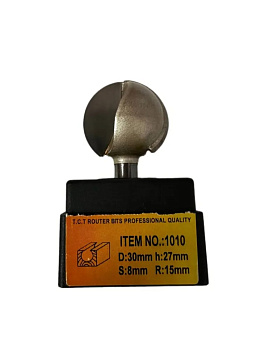 Фреза пазовая галтельная R15 d30х27мм хв.8мм (1010) Globus
