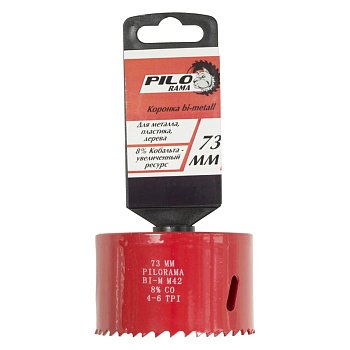 HSS-BI-металл. коронка d73мм "Pilorama"