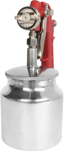 elitech-pneumatic-spray-gun-metal-cup-front-angle