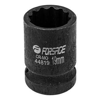 Головка ударная 1/2" 19мм 12-гр Forsage