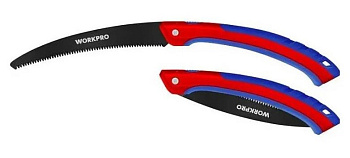 Ножовка садовая WORKPRO 250мм 7TPI складная с изогнутым лезвием WP333003