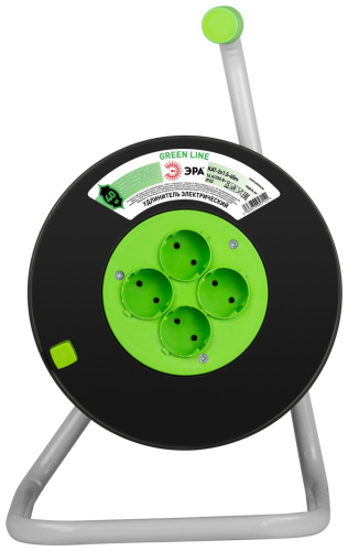 era-40m-extension-cord-reel-green-line-front-view