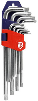 Набор Г-образных ключей TORX CR-V 9 шт (T10- T50) WORKPRO