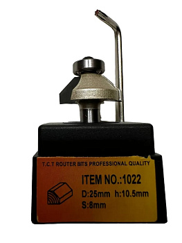 Фреза кромочная конусная D25 d25x10,5мм хв.8мм (1022) Globus