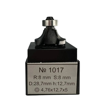 Фреза кромочная калевочная PRO R8 d28,7x12,7мм хв.8мм (PRO1017) Globus профессиональная серия