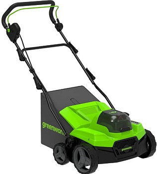 Аккумуляторный аэратор-скарификатор бесщёточный GREENWORKS GD40SC38II (без АКБ и З/У)
