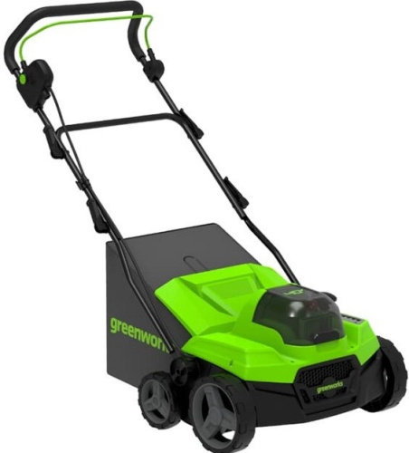cordless-scarifier-greenworks-gd40sc38ii-side-perspective