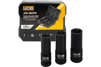 Набор головок ударных глубоких тонкостенных JCB JCB-4032TH 1/2" 3 предмета