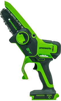 Мини-пила цепная аккумуляторная GREENWORKS G24MCS10 1х4,0 Ач