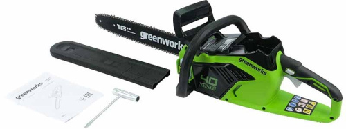 akkumulyatornaya-tsepnaya-pila-besschyotochnaya-greenworks-gd40cs18-bez-akb-i-zu-otsek-dlya-akb