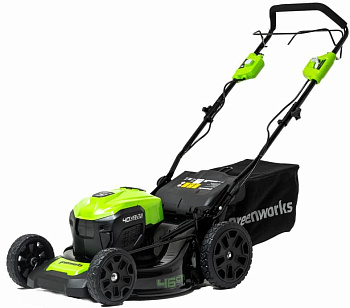 Аккумуляторная газонокосилка безщеточная GREENWORKS GD40LM46SP самоходная С АККУМ. 5Ач И З/У