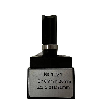 Фреза кромочная прямая PRO d16x30мм хв.8мм TL70 (PRO1021) Globus профессиональная серия