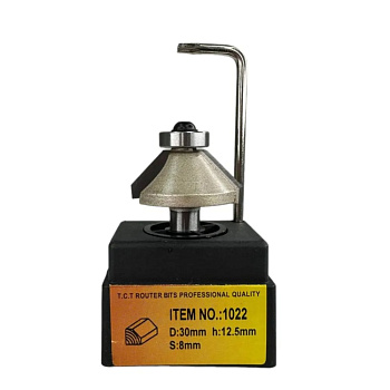 Фреза кромочная конусная D30 d30x12,5мм хв.8мм (1022) Globus
