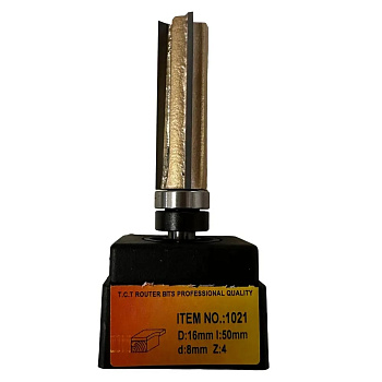Фреза кромочная прямая d16x50мм Z4 хв.8мм (1021) Globus