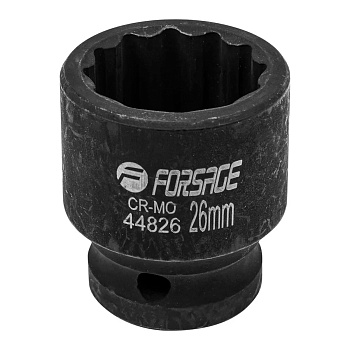 Головка ударная 1/2" 26мм 12-гр Forsage