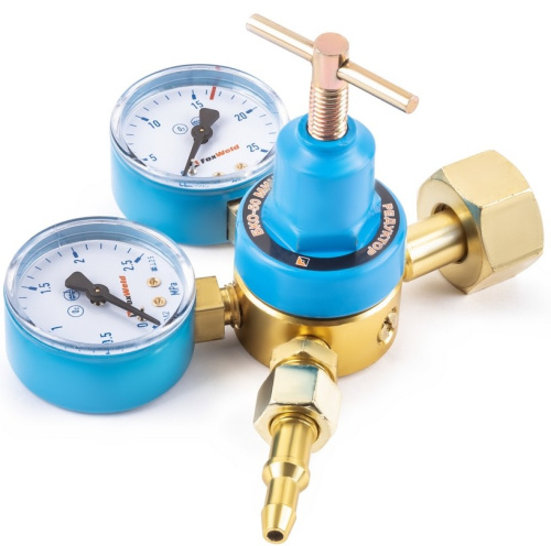foxweld-bko-50-mini-oxygen-gas-regulator-two-pressure-gauges-angled
