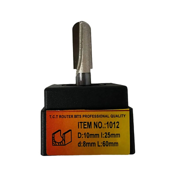Фреза пазовая галтельная d10х25мм хв.8мм (1012) Globus
