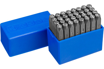 Клейма ЗУБР буквенные кириллица, шрифт 6мм