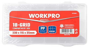 Органайзер пластиковый 18 ячеек WORKPRO WP283006