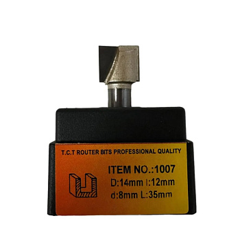 Фреза пазовая прямая d14x35мм хв.8мм (1007) Globus