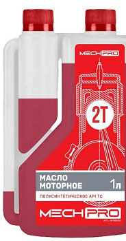 Масло 2-х тактное полусинтетика MECHPRO 1л класс API TC