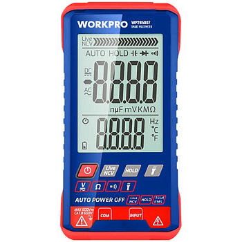 Мультиметр цифровой (двухстрочный дисплей) WORKPRO