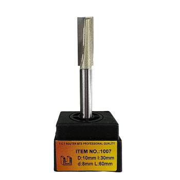 Фреза пазовая прямая d10x30мм хв.8мм (1007) Globus